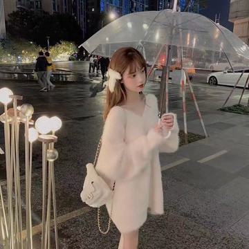 韓版溫柔甜美小仙女毛毛長袖上衣【W246】