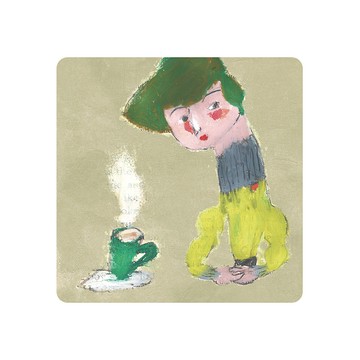 【怪獸】軟式珪藻土吸水杯墊 A Cup of Life---Ducky Shen (10x10cm) -Lay back lady