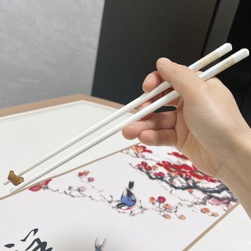 景德鎮陶瓷筷子組合陶瓷筷子筒飯勺組合抗菌防霉耐高溫食品級筷子 h802