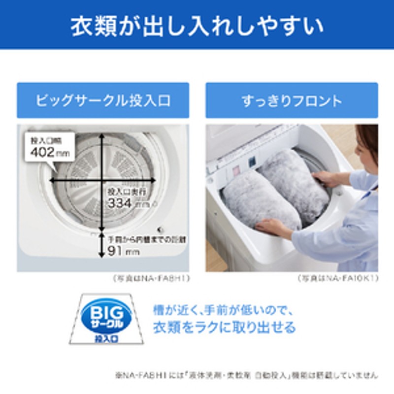 パナソニック 8．0kg全自動洗濯機 シャンパン NAFA8H1N 通販 LINEポイント最大1.0%GET | LINEショッピング