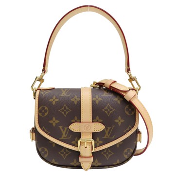 LOUIS VUITTON LV 路易威登 棕色 原花帆布 Saumur BB 兩用包 M46740 【二手名牌BRAND OFF】