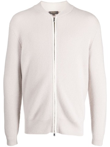 N.Peal - waffle-knit cashmere cardigan - men - Organic Cashmere - S - Grey
