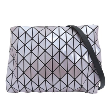 【二手名牌BRAND OFF】BAO BAO ISSEY MIYAKE 三宅一生 紫色 PVC 三角格 肩背包