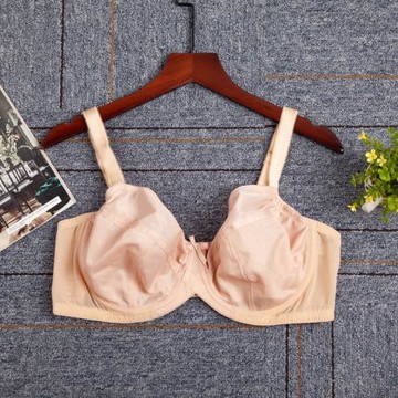 85-110CDEFGHI杯超大碼胖MM女300斤有鋼圈膚色內衣文胸歐美顯小