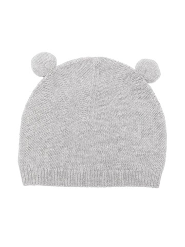 Il Gufo - pop-up animal-ears merino beanie - kids - Merino - 50 - Grey