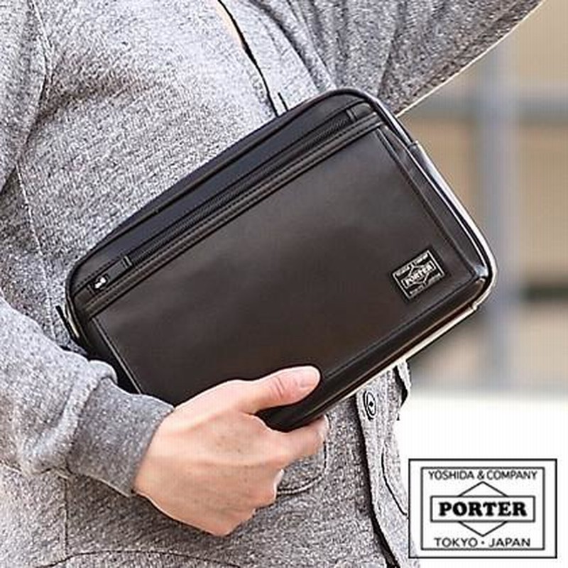 PORTER ポーター アメイズ AMAZE セカンドバッグ ポーチ 本革レザー ...