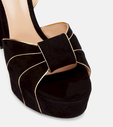 Gianvito Rossi 125 bow-detail suede platform sandals