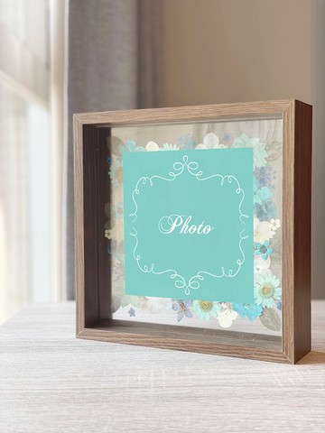 【DIY押花相架－藍色】客製化 相架 擺設 客製化禮物 生日禮物