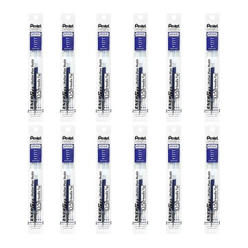 Pentel 飛龍文具 ENERGEL 0.5mm 極速鋼珠筆筆芯 LRN5-CAX  藍黑色  12支