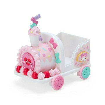 小禮堂 美樂蒂 火車頭造型樹脂收納盒 (甜蜜小鎮)