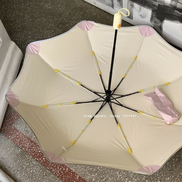 限時下殺 晴雨兩用 遮陽傘 彩膠 隔熱傘 彩膠圓角雨傘兩用晴雨節節回彈太陽傘防曬摺疊遮陽傘紫外線全自動限定