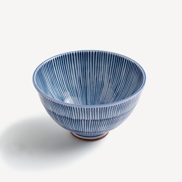 日式 手繪青瓷 12cm 陶瓷碗｜藍線 ｜單品