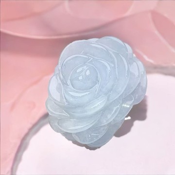 冰種紫羅蘭翡翠牡丹花 | 天然緬甸玉A貨翡翠 | 送禮