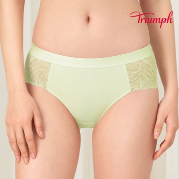 黛安芬-澎澎氣墊系列 中腰平口內褲 M-EL 嫩綠｜87-2458 8E
