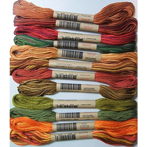 12 Valdani Ply Strand Floss Embroidery Thread Fabulous Autumn 10 Yard Ske