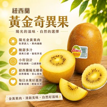 愛蜜果 紐西蘭Zespri金圓頭黃金奇異果特大18入原裝箱