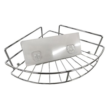 輕鬆黏 304不銹鋼轉角架 全滿面膠片 聚氯乙烯 聚碳酸酯  23 x 23 x 8.5cm  不銹鋼  1個