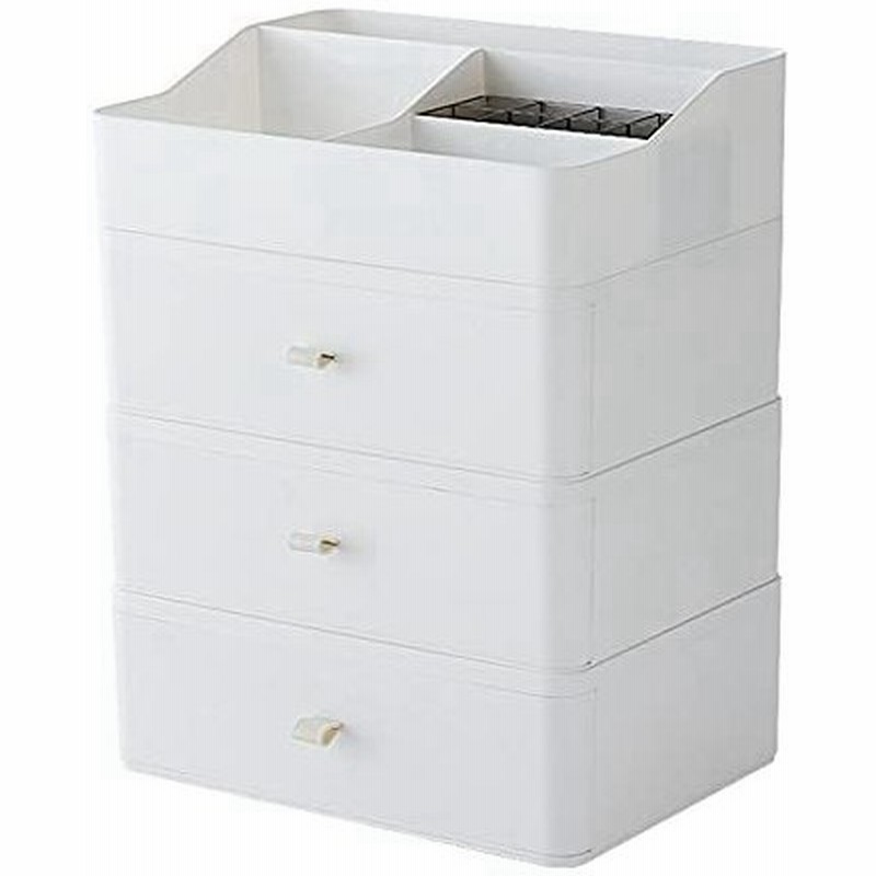 Sanguine 収納ボックス 引き出し 小物 収納ケース 卓上 小物入れ 化粧品収納 小物入れ引き出し 小物収納 文房具収納 書類ケース 事務用品 ホワイト4段 通販 Lineポイント最大get Lineショッピング