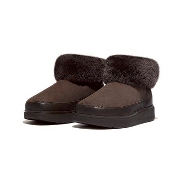 GEN-FF 迷你雙面羊毛靴-巧克力棕