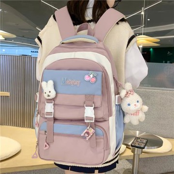 書包女初中生韓版ins清新少女大容量大學生背包高中生日系雙肩包