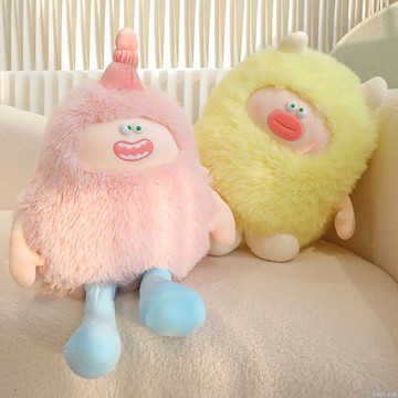 可愛毛絨玩具精靈小怪獸抱枕超軟學生搞怪玩偶布娃娃送女生日禮物