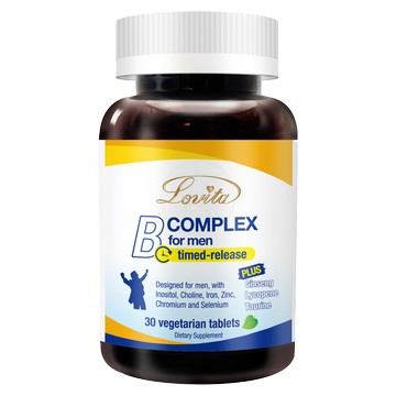 Lovita愛維他 男性長效緩釋型養生活力B群 30錠/瓶 全素
