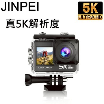 【JINPEI 錦沛】5K UHD解析度、 前後雙螢幕、觸控螢幕、自行車、跑步、登山、旅遊運動攝影機、防水型 、APP