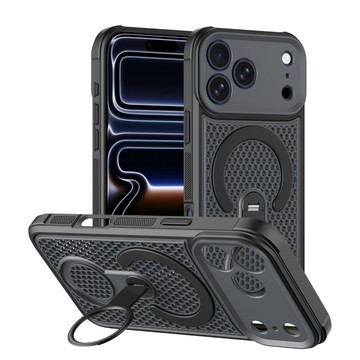 360散熱磁吸支架殼 適用iPhone17pro蘋果15手機殼16ProMax新款17防指紋12 13 14 11