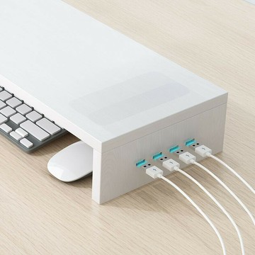 增高架 螢幕架 螢幕增高架 電腦增高架 桌上置物架 收納架無線充電usb電腦顯示器增高架辦公桌面鍵盤收納臺式置物宿舍支架