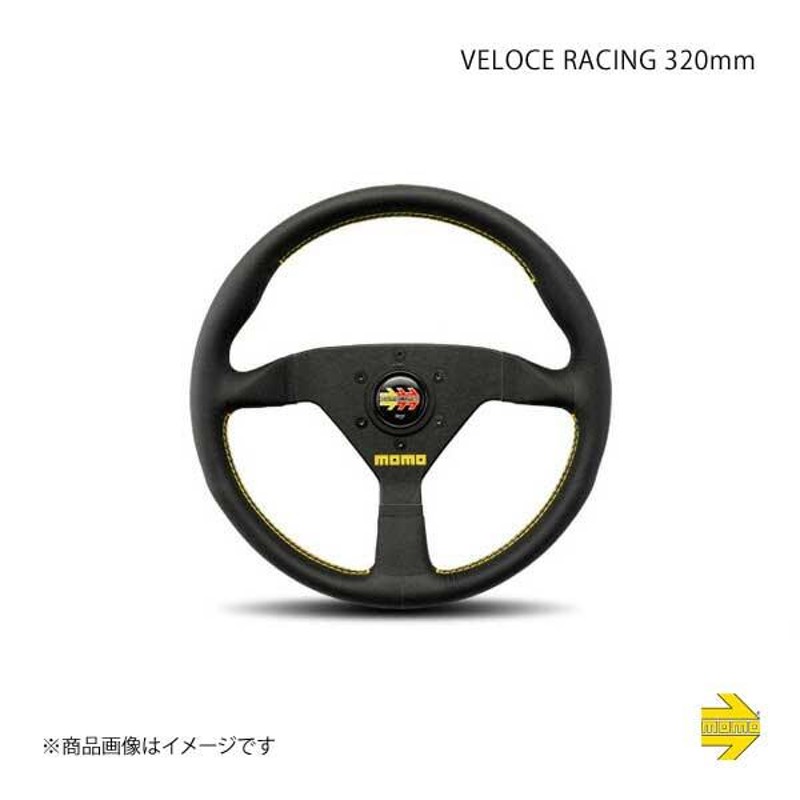 MOMO モモ VELOCE RACING ヴェローチェ レーシング 320mm ブラック ...