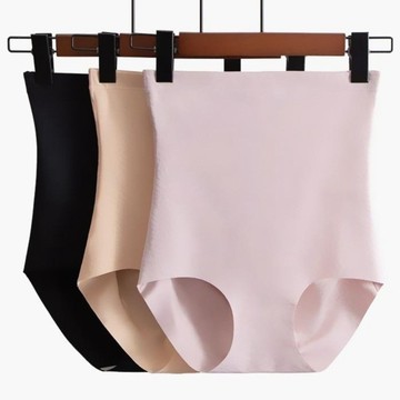 【快速出貨】L-3XL 加肥大碼高腰冰絲內褲女無痕棉襠收腹夏超薄透氣