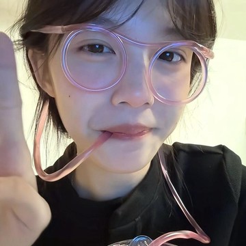 【新品首發】🧐臺灣出貨🧐圓形透明吸管愛心形夏季喝懶人神器搞笑道具拍照出片神器