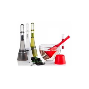 果凍色附計時器濾茶器(含座) 果凍黑