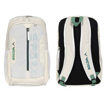 VICTOR 後背包-雙肩包 肩背包 裝備袋 球拍包 羽球 勝利 BR5023LG 米黃綠白