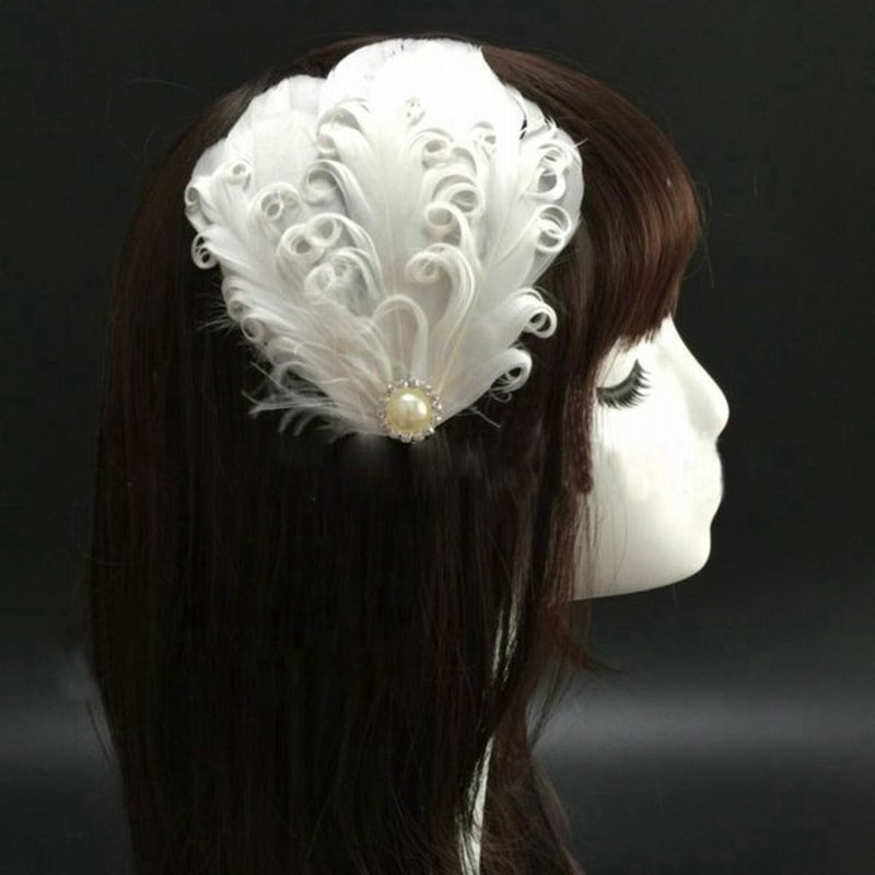 ヘアーアクセサリー アクセサリー 小物 髪飾り 白い羽 羽根 華やか カーニバル パーティー 発表会 結婚式 レディース 通販 Lineポイント最大0 5 Get Lineショッピング