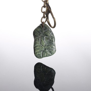 【快速出貨】_限量_石雕綠人鑰匙圈 (可備註改成項鍊)