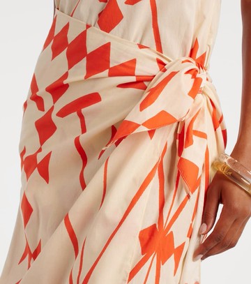Johanna Ortiz Printed cotton poplin midi dress