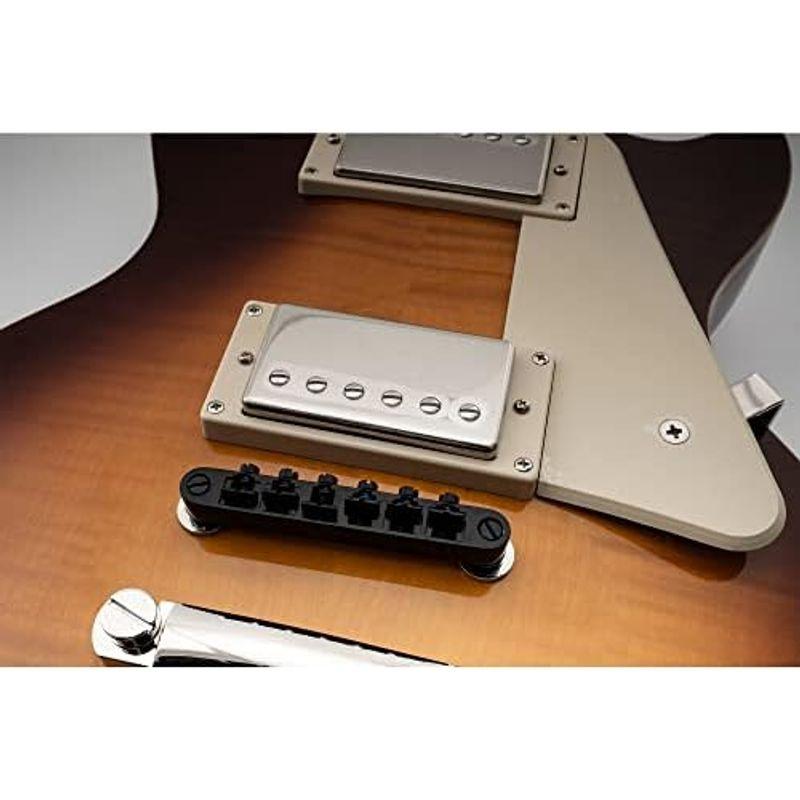 Musiclily ABR-1 Tune-O-Matic ギターストップテイルピース レスポール SGエレキギター用、ブラック