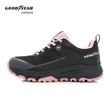 【GOODYEAR 固特異】郊山健行鞋/女 戶外郊山 防水 耐磨 黑粉 (森林之旅GAWO42410)