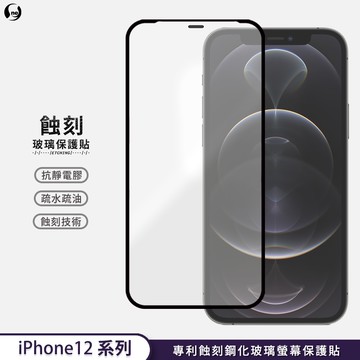 【專利蝕刻玻璃】iPhone12 i12 Pro Max mini 滿版HD高清 高鋁規 玻璃保護貼 防水防塵 抗撞擊