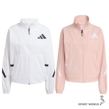 Adidas Z.N.E. 涼感防曬外套 女裝 寬鬆 白/粉【運動世界】JW1754/KE4883