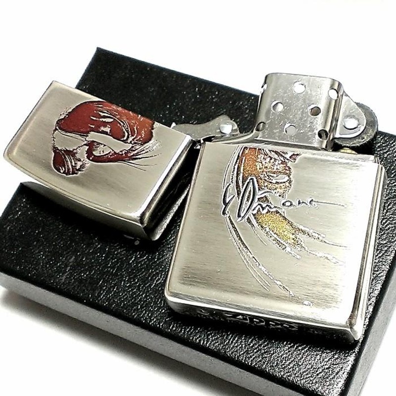 ZIPPO ライター 天野喜孝 ジッポ ゲーム 銀イブシ エッチング彫刻 