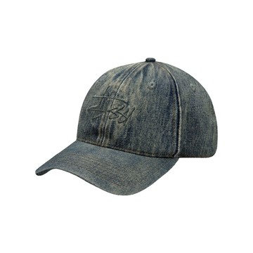 STUSSY 水洗丹寧 LP DENIM STRAPBACK CAP 仿舊 老帽 棒球帽 ⫷ScrewCap⫸