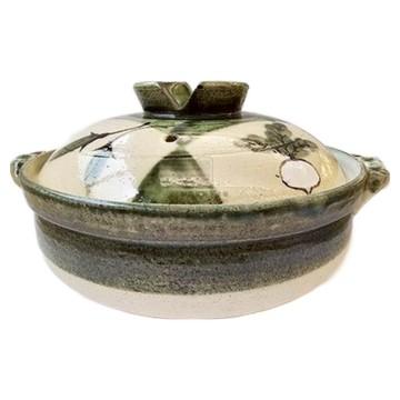 SAJI 佐治陶器 8號深型砂鍋 市松 日本製 2.3L  1個  25cm