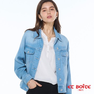 【9折↘結帳2件再88折】雲朵調溫 丹寧領口牛仔外套 - BLUE WAY ET BOîTE 箱子