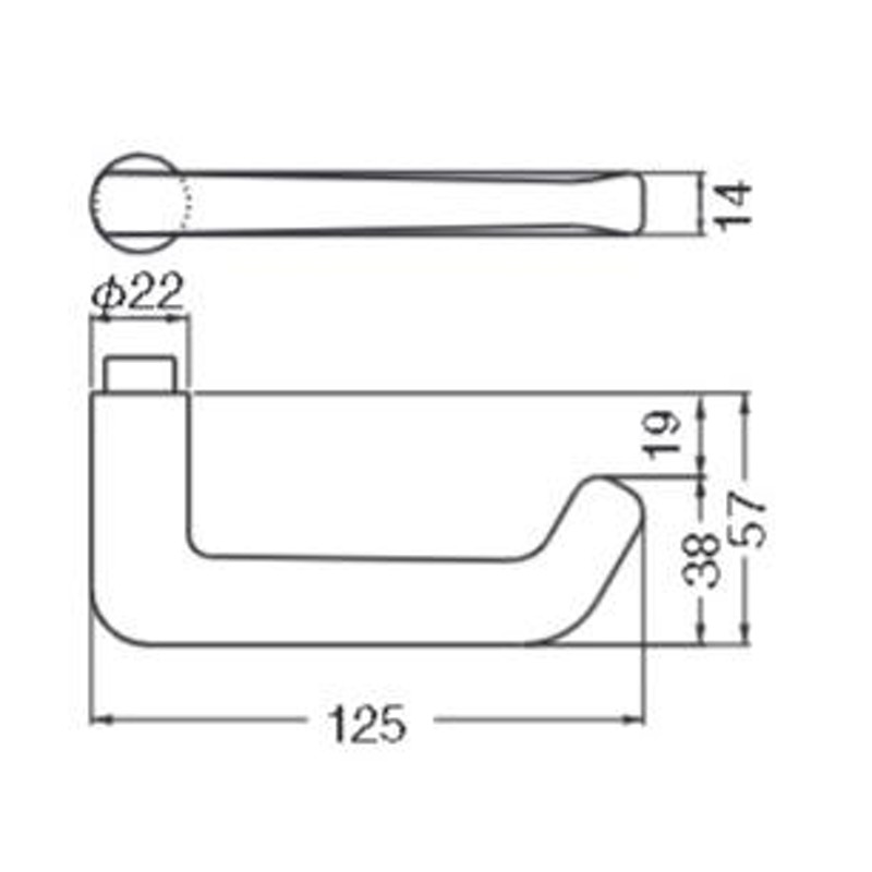 シロクマ レバーハンドル ドアノブ 丸座 プリメール 品番：SL-333-R-O