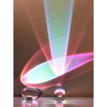 天使之眼水晶臺燈高級感臥室睡眠床頭燈小夜燈創意彩虹投影燈氛圍