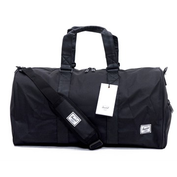 Herschel Novel 中型 全黑 黑色 皮革提把 帆布 大容量 手提 側背 出國 登機 旅行 提袋 旅行袋 現貨