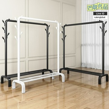 【省空間神器】落地晾衣架 衣帽架 掛衣架 臥室陽臺 家用宿舍 簡易組裝 多層收納 加粗穩固