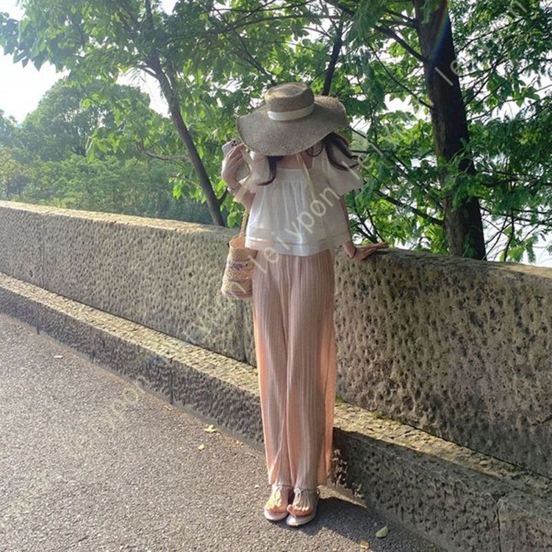 ワイドパンツ レディース プリーツガウチョパンツ スカンツ スカーチョ シフォン春 春夏 春服 夏 65gmZTslwu, レディースファッション -  centralcampo.com.br